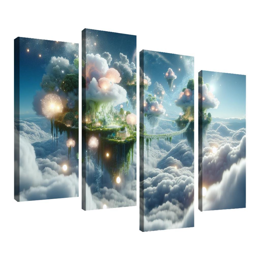 The Ethereal Canopy 4 Piece HD Canvas Wall Art-Original Frame