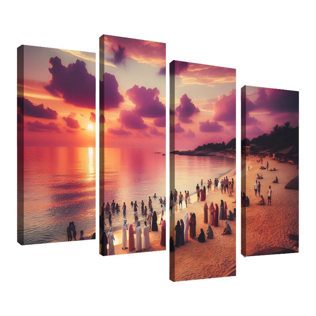 Sunset Glade Evening Retreat Abstract Paintings Frame