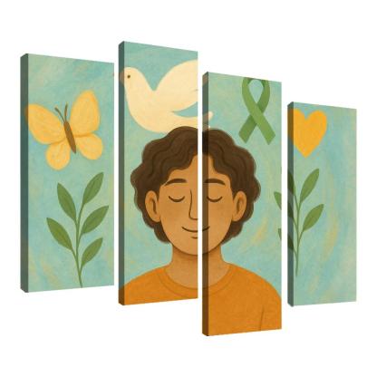 Bridges Of Compassion Art Promoting Mental Health Awareness Premium Artwork Frames