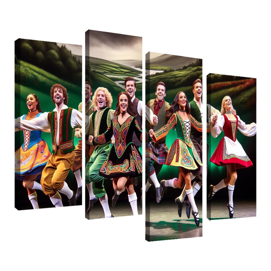 Celtic Dance The Rhythm Of The Emerald Isle Modern Paintings Frame
