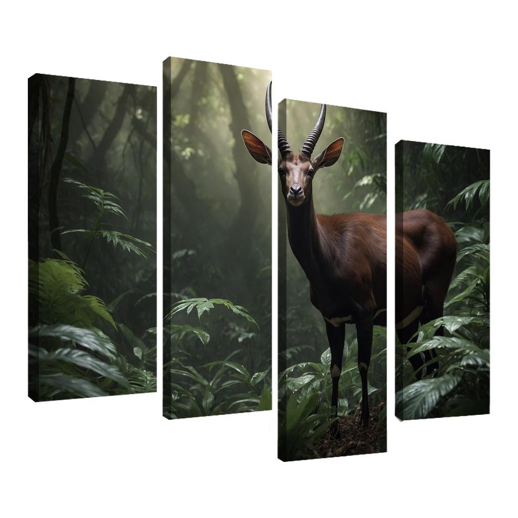 The Unique Saola Asia's Rare Unicorn Canvas Paintings Frame