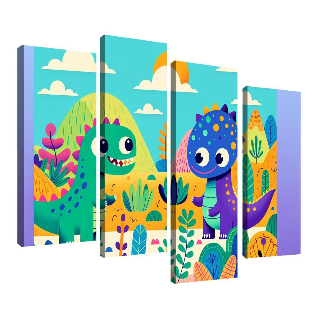 Daring Dinosaurs - Prehistoric Fun Framed Paintings