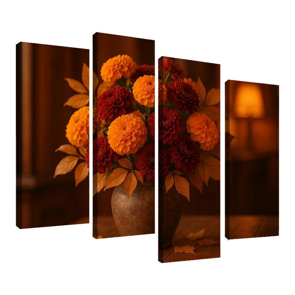 Autumnal Ember A Warm Botanical Arrangement Premium Artwork Frames
