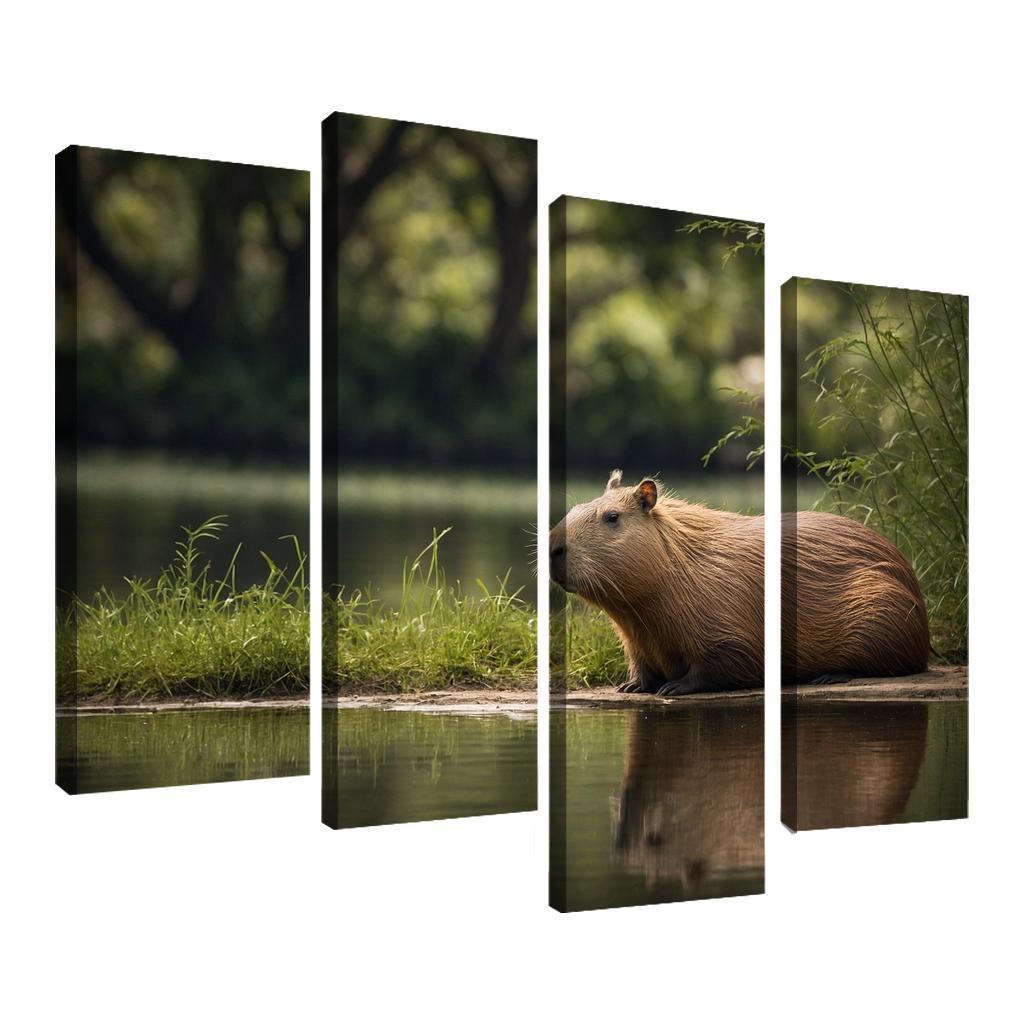 The Charismatic Capybara World's Largest Rodent Canvas Paintings Frame