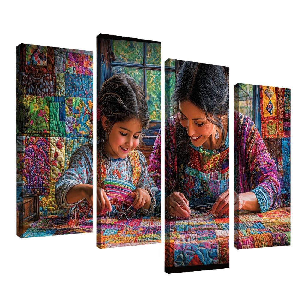 Woven With Love A Mothers Caring Tapestry Canvas Paintings Frame