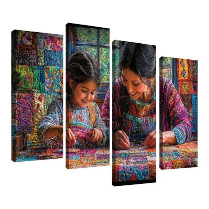 Woven With Love A Mothers Caring Tapestry Canvas Paintings Frame