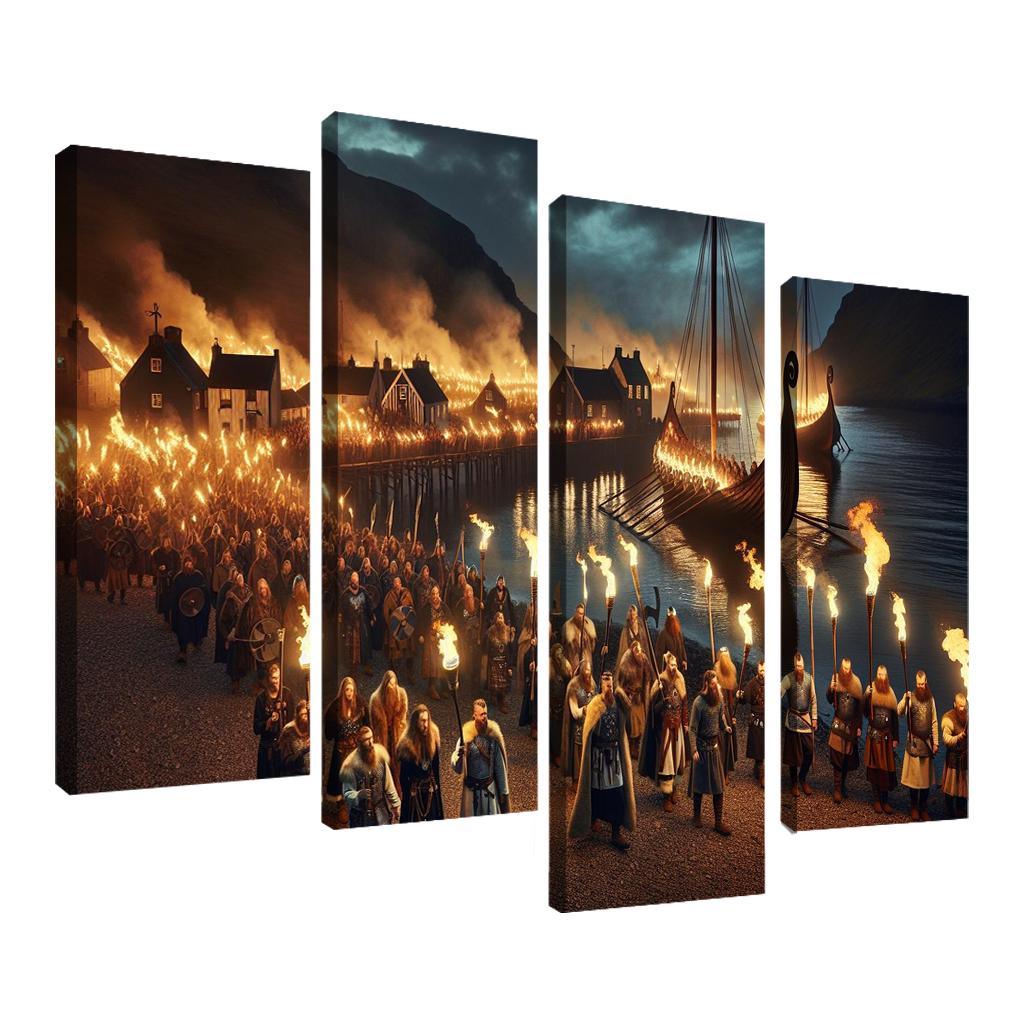 Up Helly Aa Canvas Paintings Frame