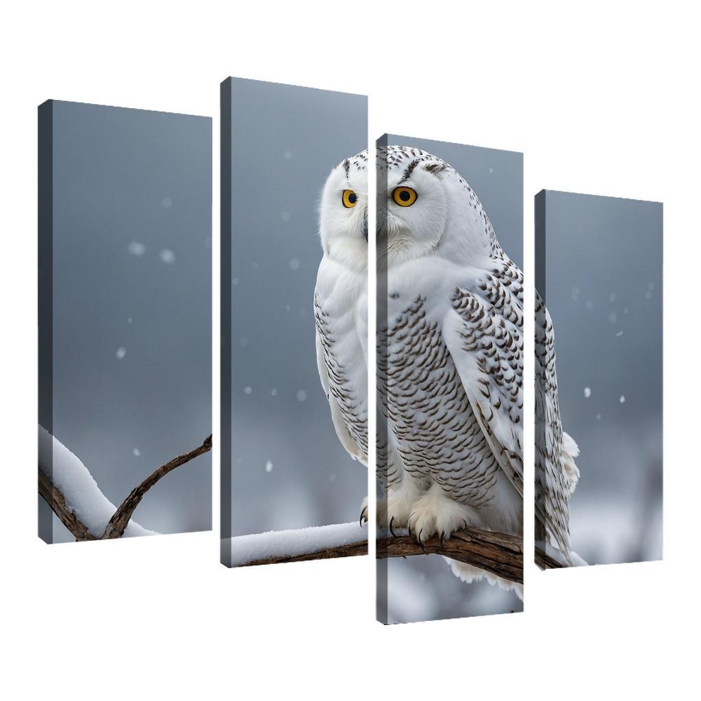 The Graceful Snowy Owl In The Arctic Framed Paintings