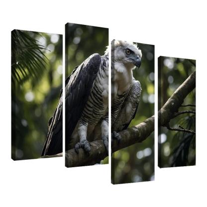 The Regal Harpy Eagle Master Of The Forest Canopy Modern Paintings Frame