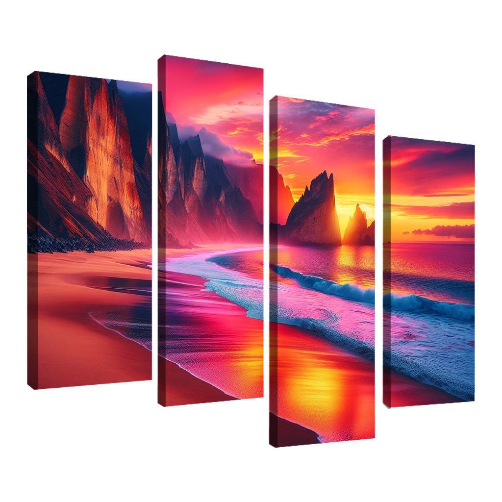 Sunset Viewpoint Spectacular Coastal Vistas Abstract Paintings Frame