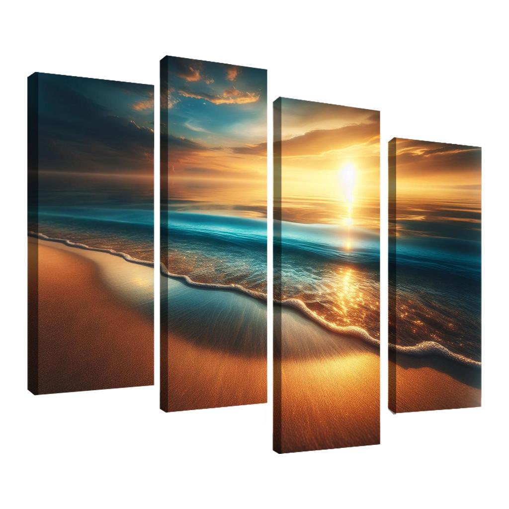Saltwater Serenity Beach Modern Paintings Frame