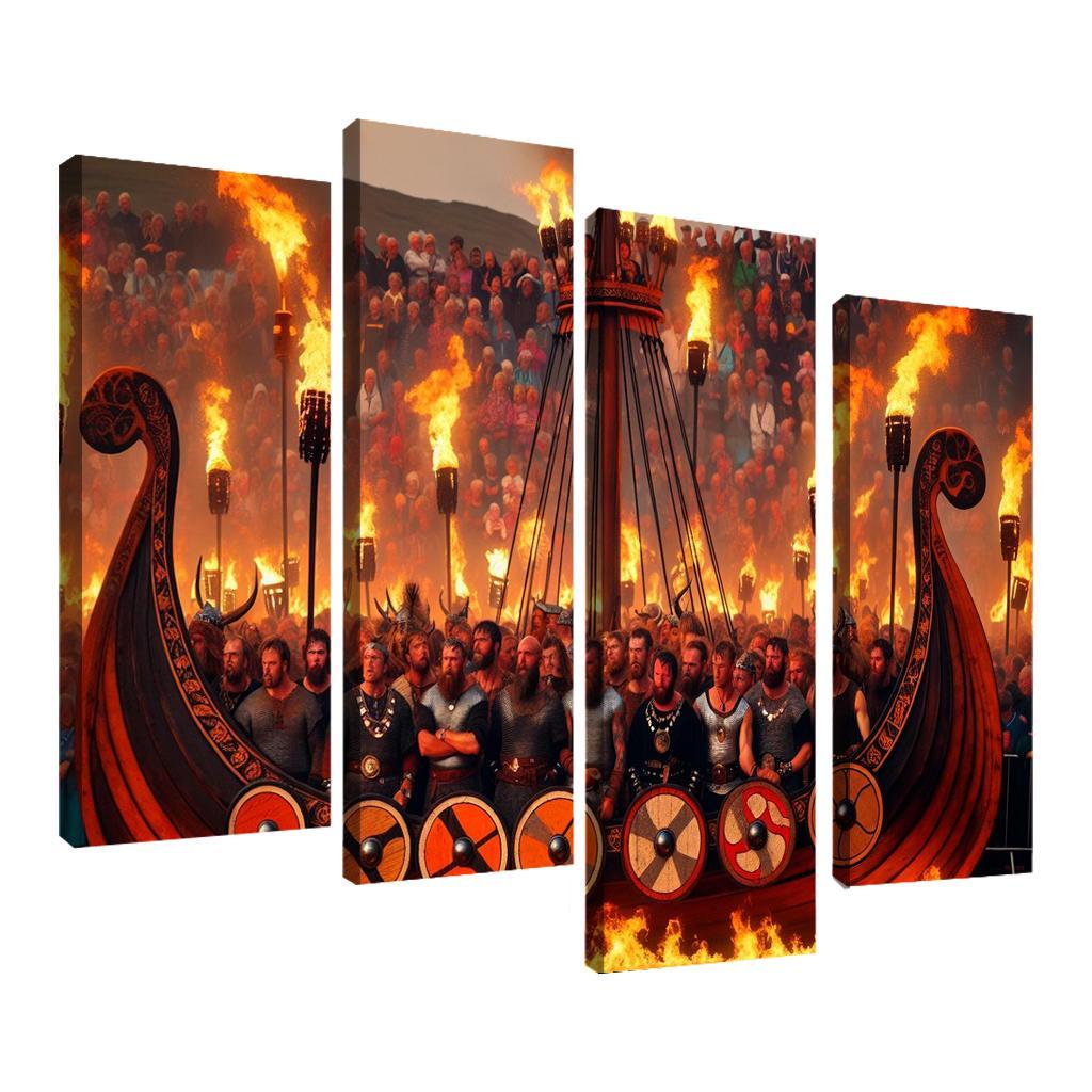 Up Helly Aa - Scotland Framed Paintings