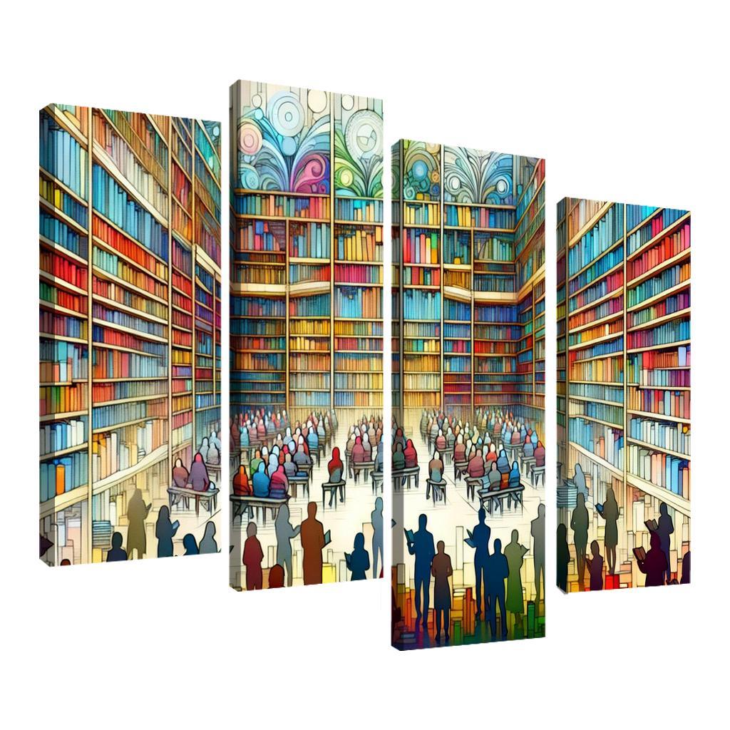 Words Unseen The Impact Of Literacy And Education Multi-panel Paintings