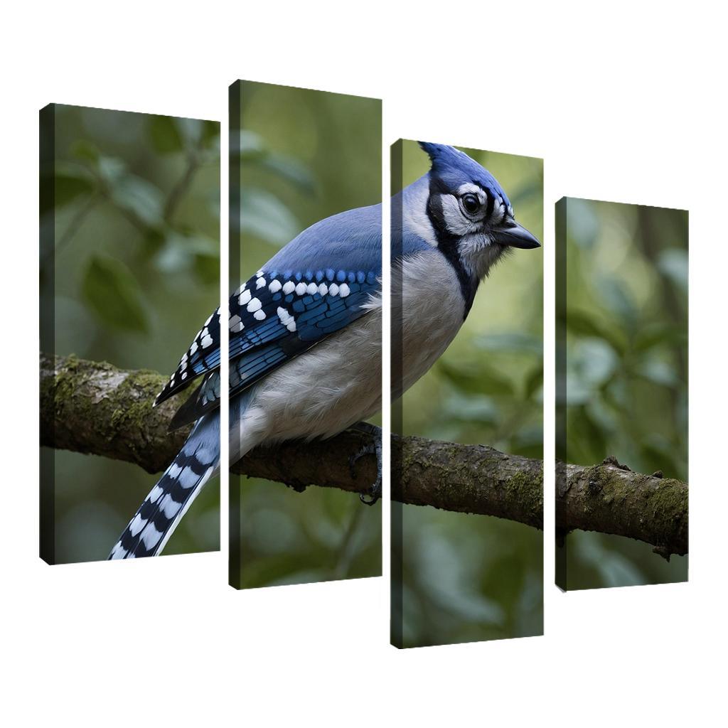 The Elegant Blue Jay In The Forest Framed Paintings