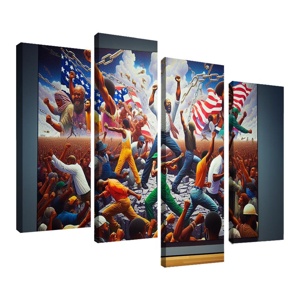 Walls Of Justice The Fight Against Racial Inequality Multi-panel Paintings