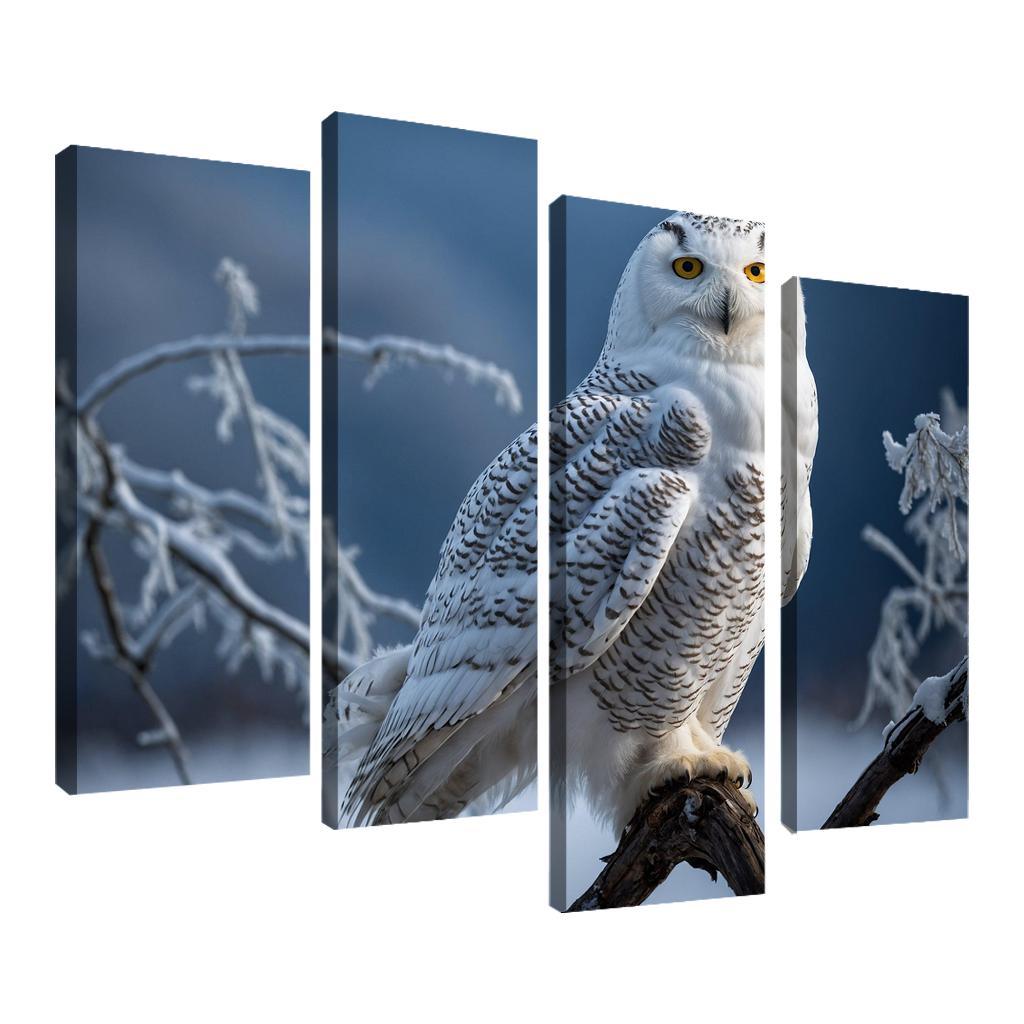 The Regal Snowy Owl Silent Hunter Of The Arctic Modern Paintings Frame