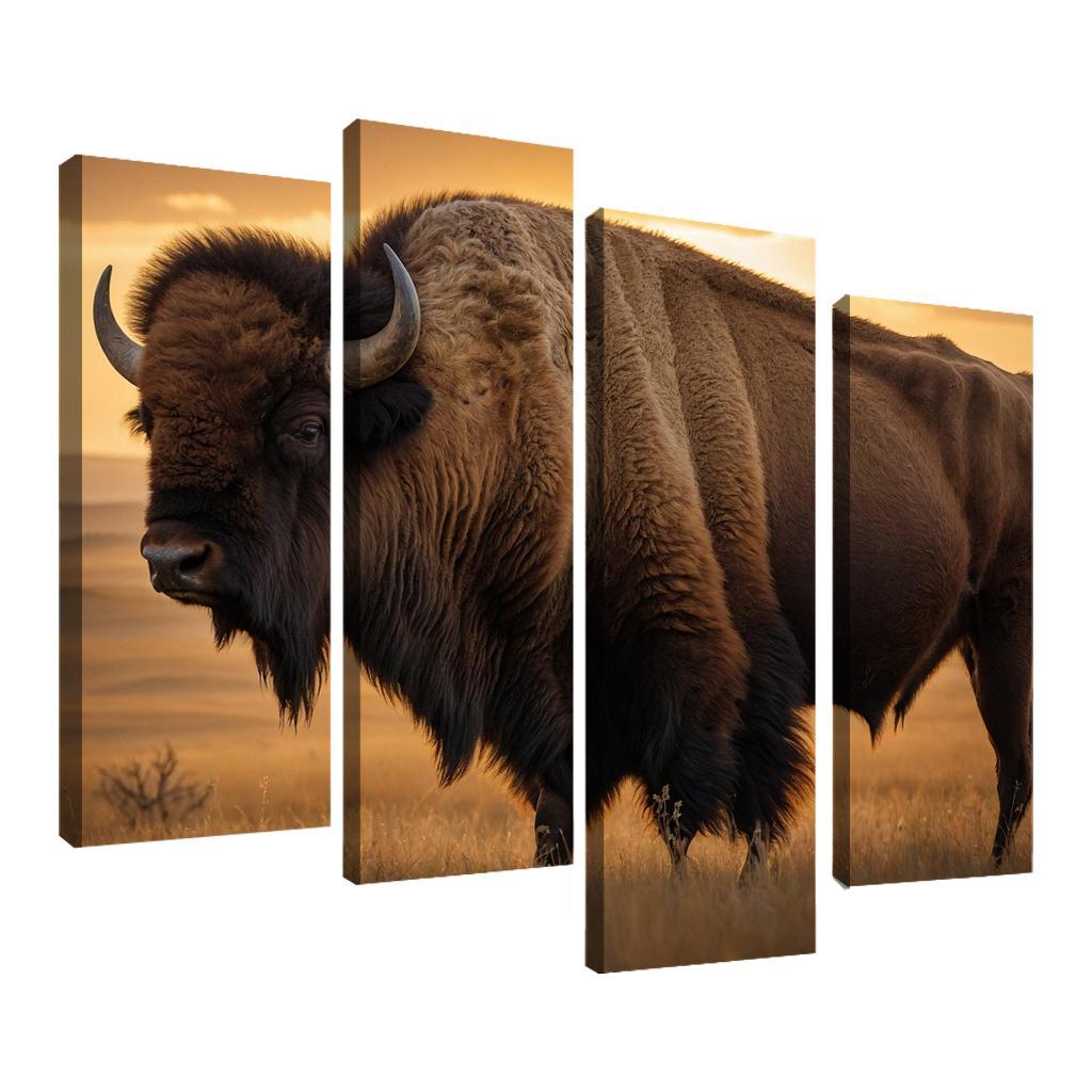 The Majestic Bison Symbol Of The Great Plains Canvas Paintings Frame