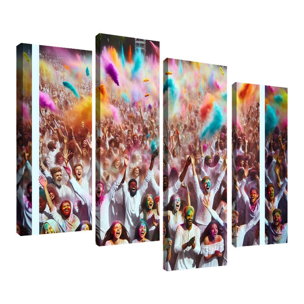 Holi Festival Canvas Paintings Frame