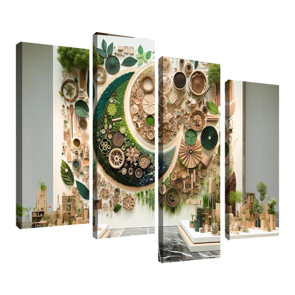 Nature's Art The Beauty Of Sustainable Practices Multi-panel Paintings