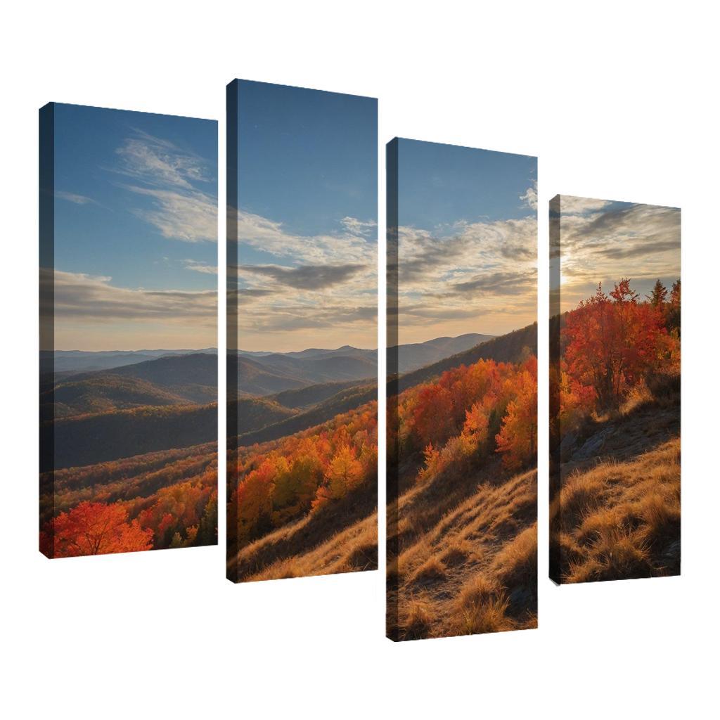 The Vibrant Palette Of Autumn Hills Oil Paintings Frame