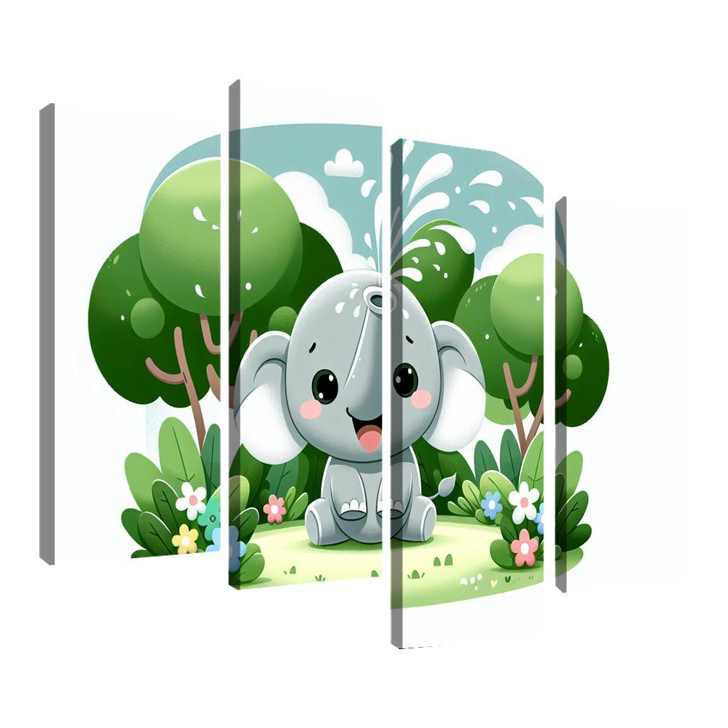 Exploring Elephants - Safari Adventures Framed Paintings