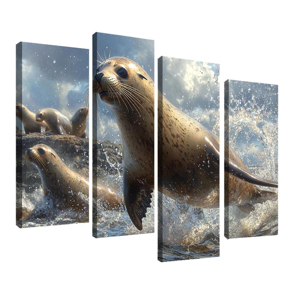 The Playful Sea Lion Acrobat Of The Sea Art Trends