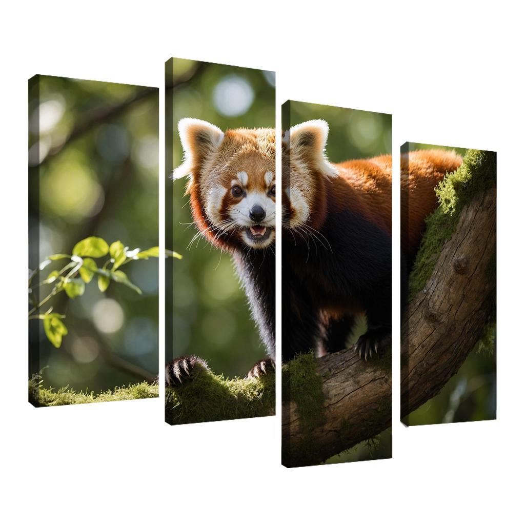 The Captivating Red Panda Cuddly Icon Of The Himalayas Modern Paintings Frame