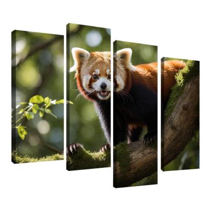 The Captivating Red Panda Cuddly Icon Of The Himalayas Modern Paintings Frame
