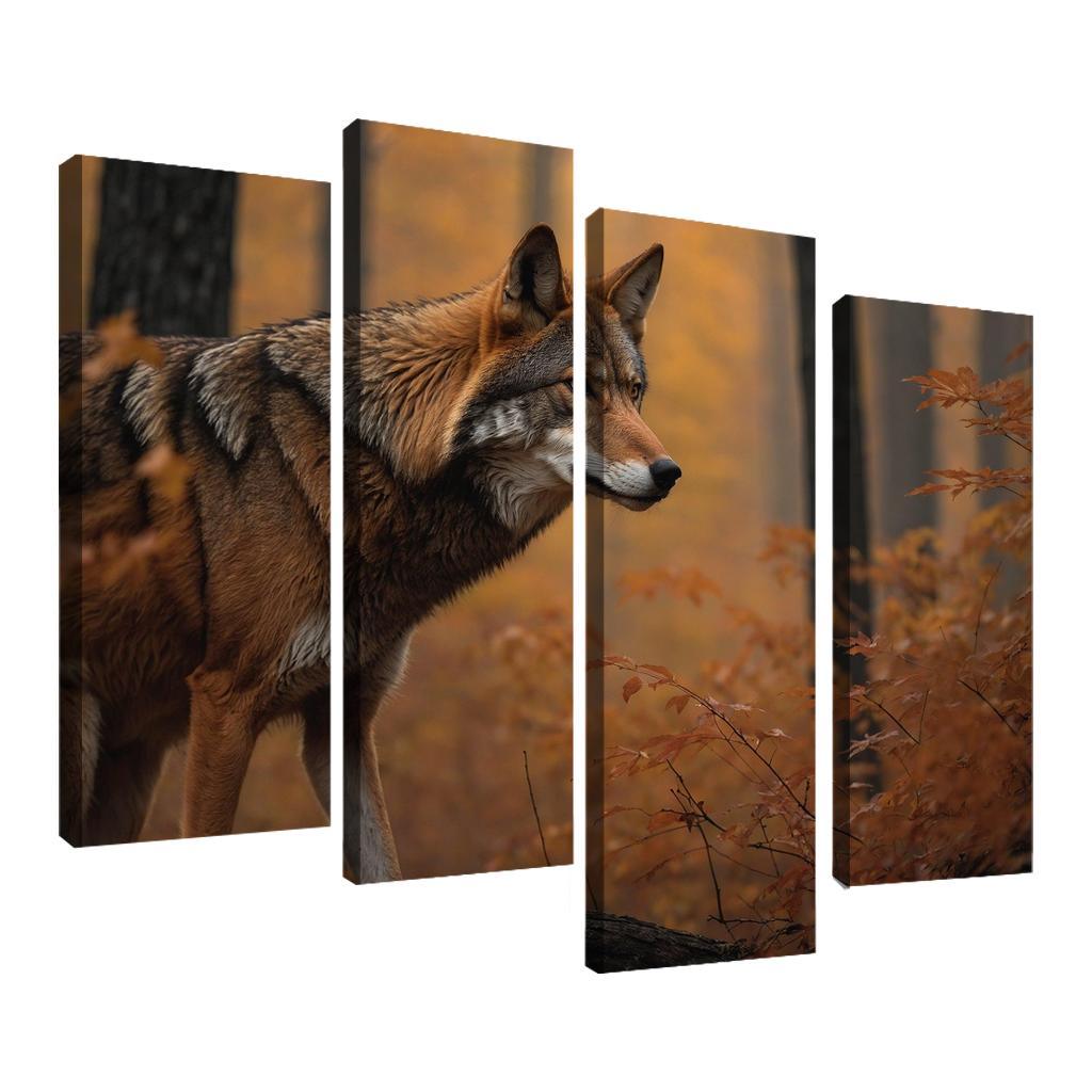 The Rare Red Wolf Shadow Of The Southeastern Forests Modern Paintings Frame
