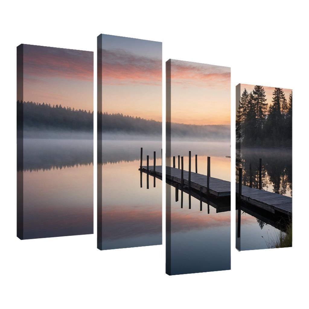 The Tranquil Horizon Of Still Waters Oil Paintings Frame