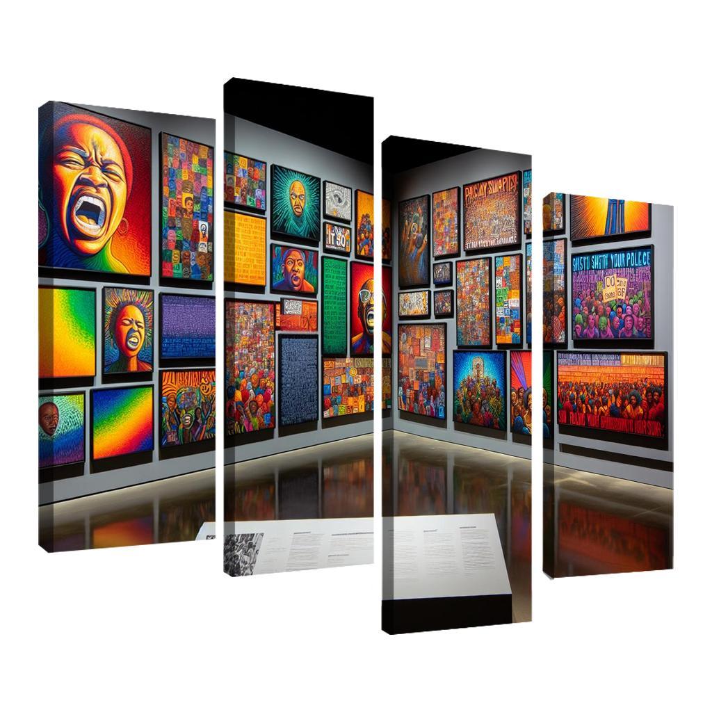 Threads Of Change Art On Racial Equality Framed Paintings