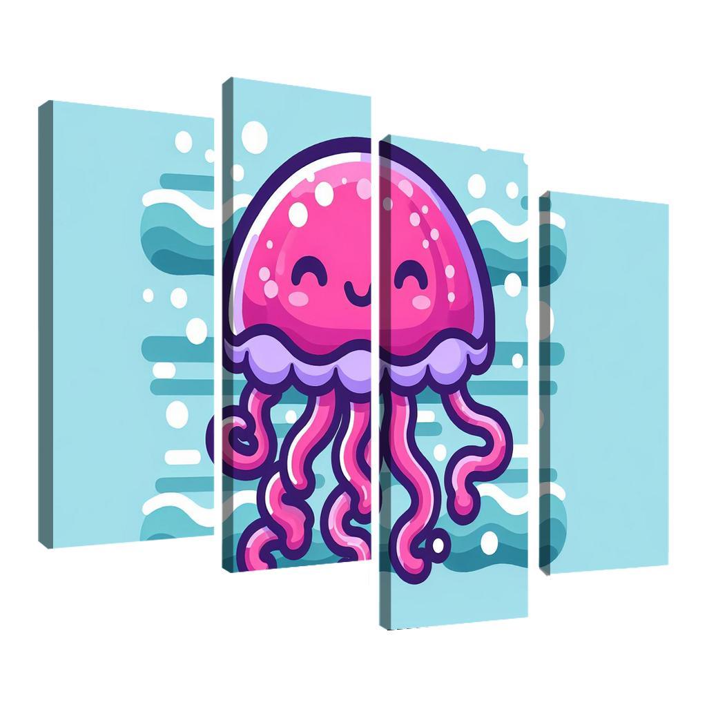 Joyful Jellyfish - Underwater Wonder Framed Paintings