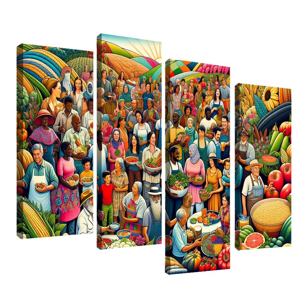 Food For Thought Advocacy For Food Security Multi-panel Paintings