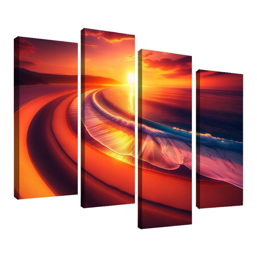 Crescent Moon Beach Premium Artwork Frames