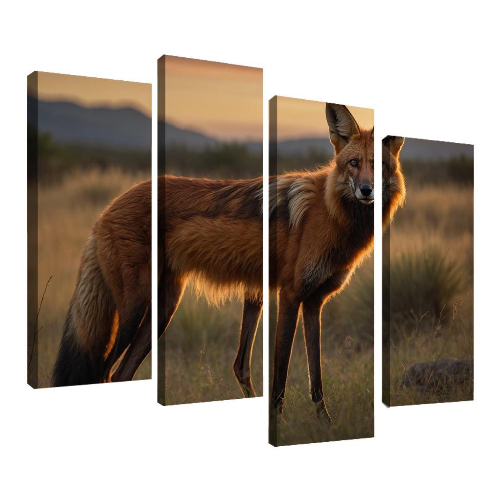 The Graceful Maned Wolf The Red Fox Of South America Oil Paintings Frame