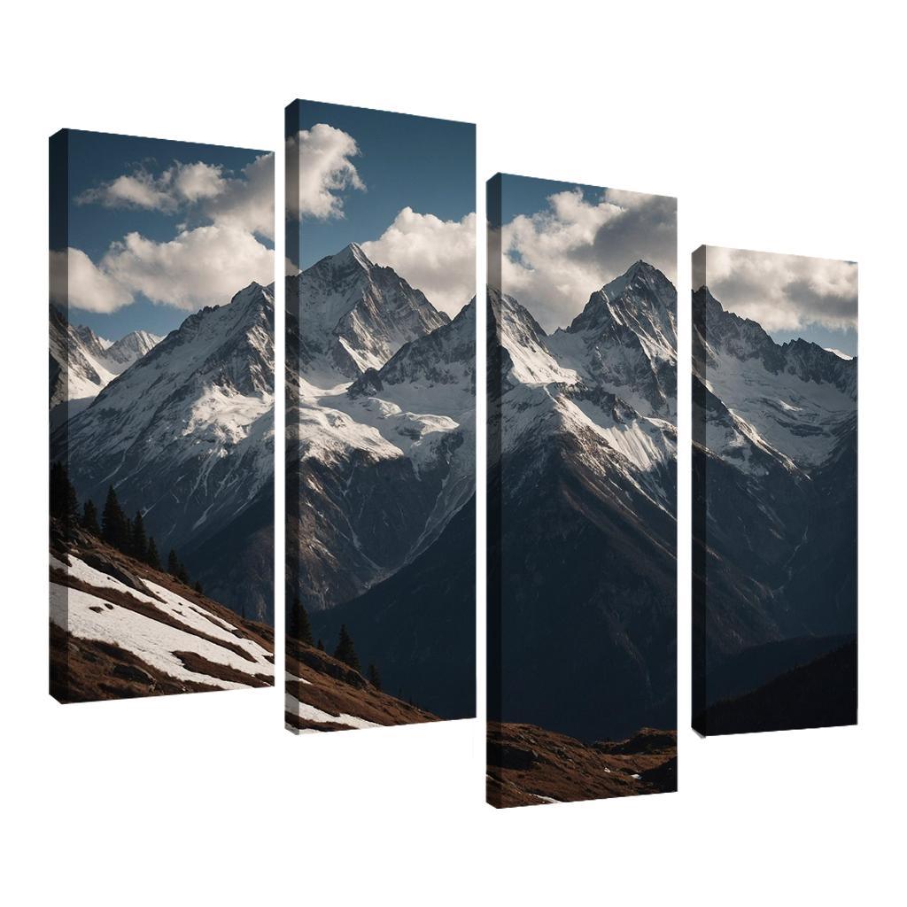 The Majestic Echo Of Rocky Mountains Oil Paintings Frame