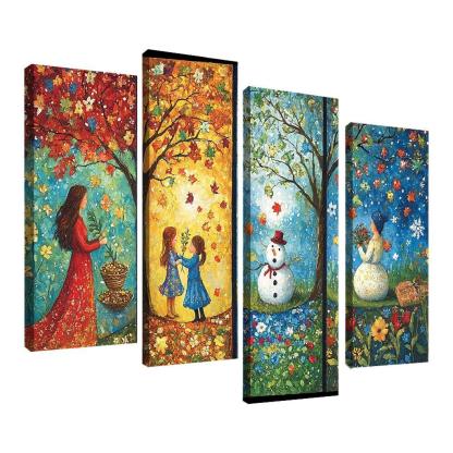 Seasons Of Growth Nurtured By A Mothers Care Custom Paintings Frame