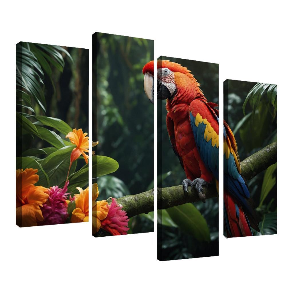 The Vibrant Scarlet Macaw Jewel Of The Rainforest Framed Paintings