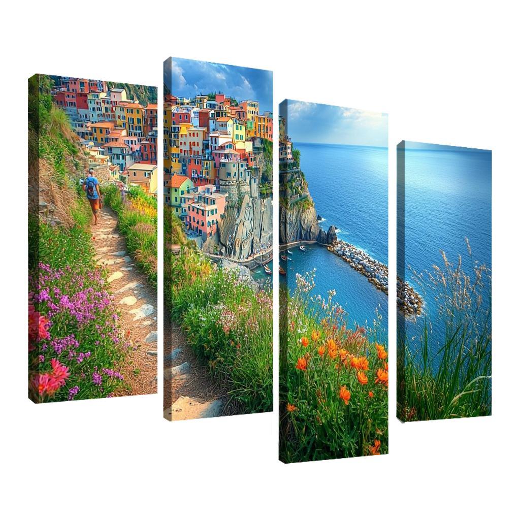 Hiking The Cinque Terre Trails Abstract Paintings Frame