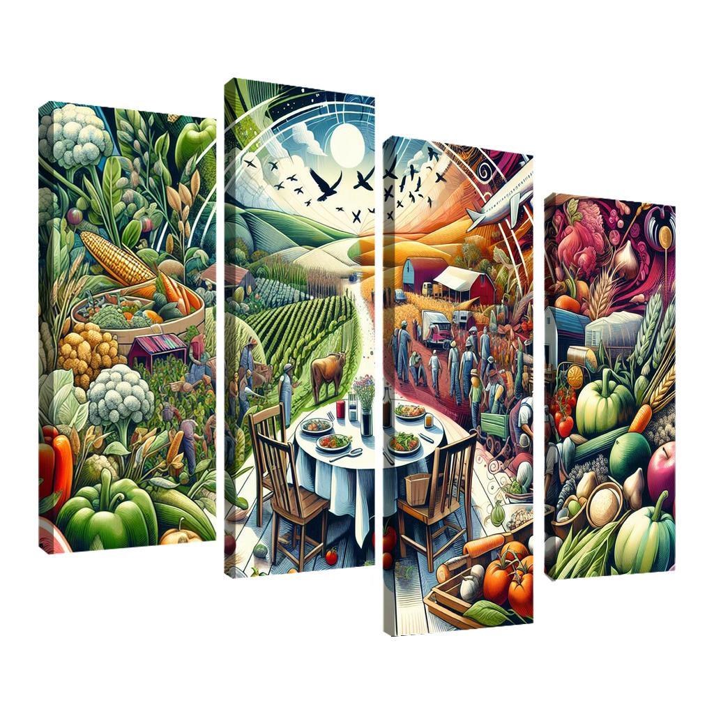 The Fabric Of Life Understanding Food Systems Custom Paintings Frame