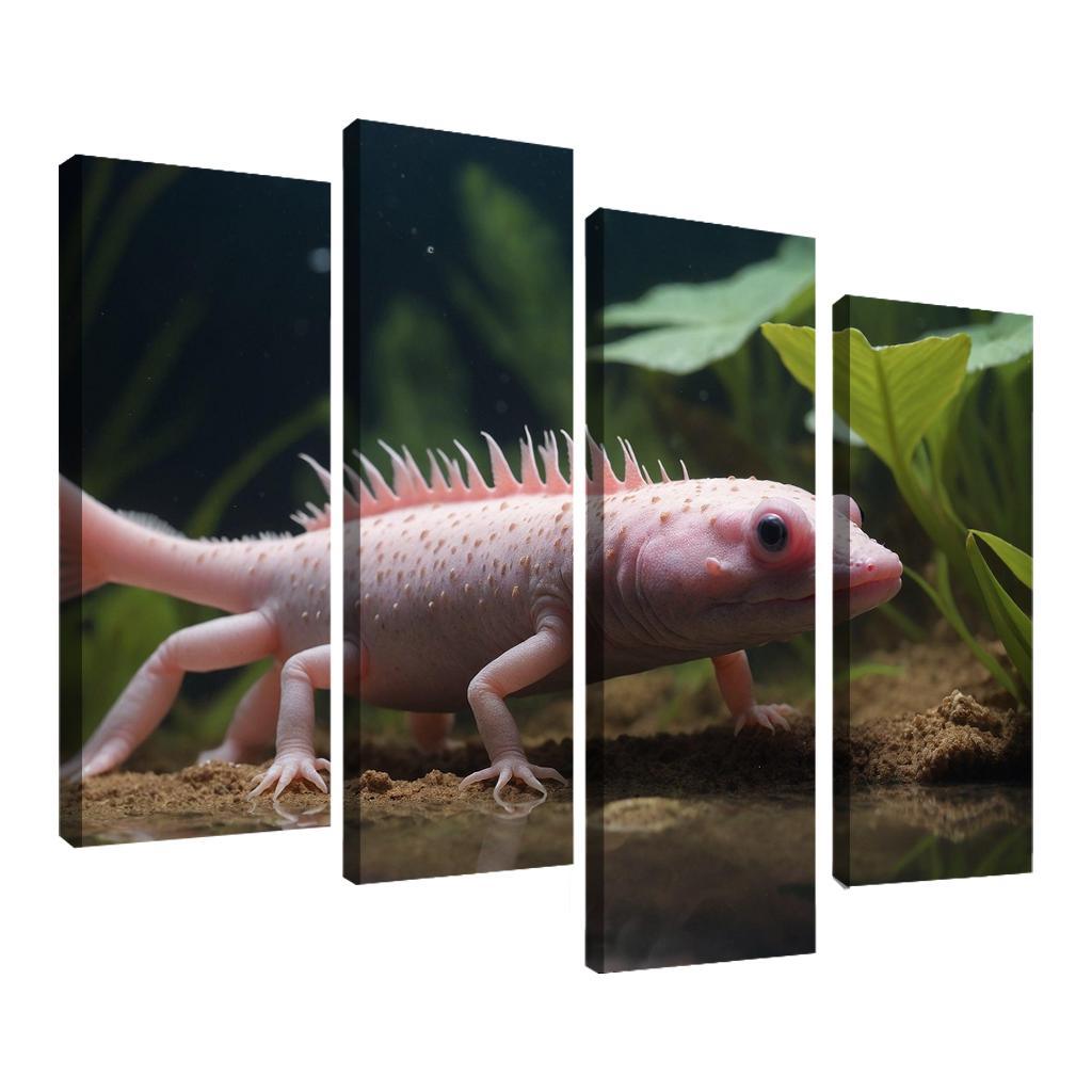 The Mysterious Axolotl The Water Monster Of Mexico Canvas Paintings Frame