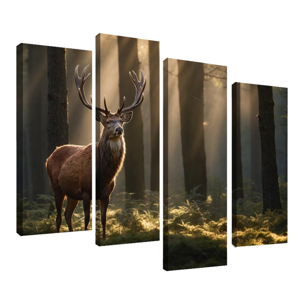 The Noble Red Deer Majestic Creature Of The Forest Oil Paintings Frame