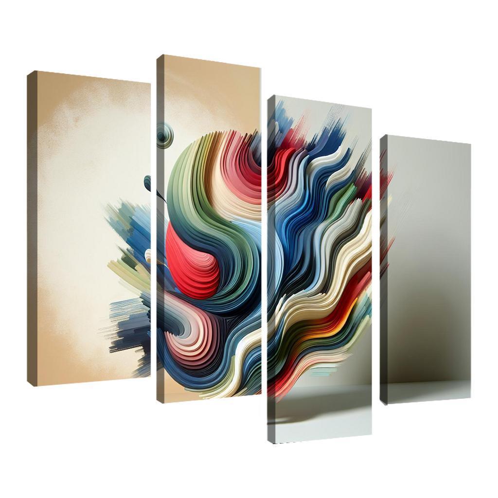 Luminous Acrylic Wall Art 4 Piece HD Canvas Wall Art-Original Frame