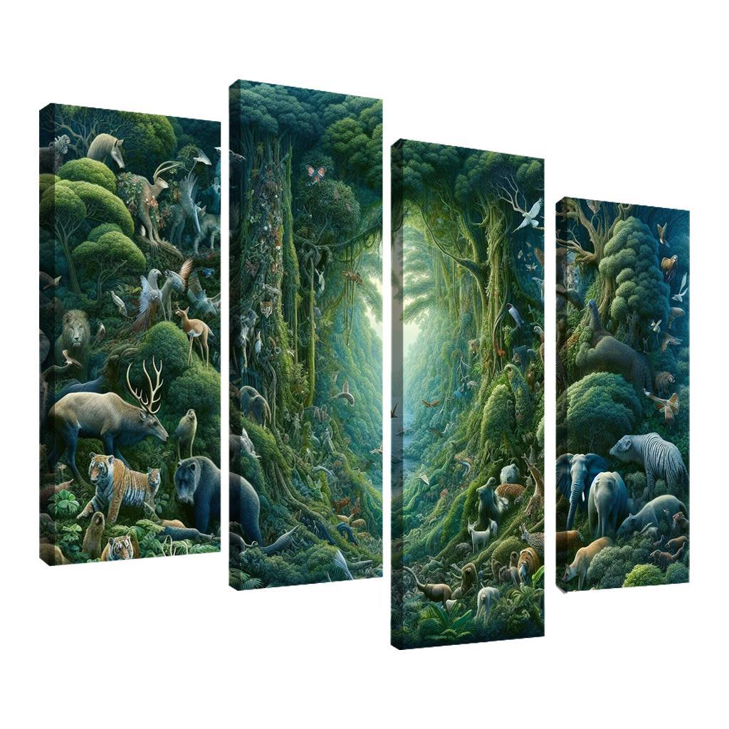 Nature's Call Advocating For Biodiversity Preservation Multi-panel Paintings