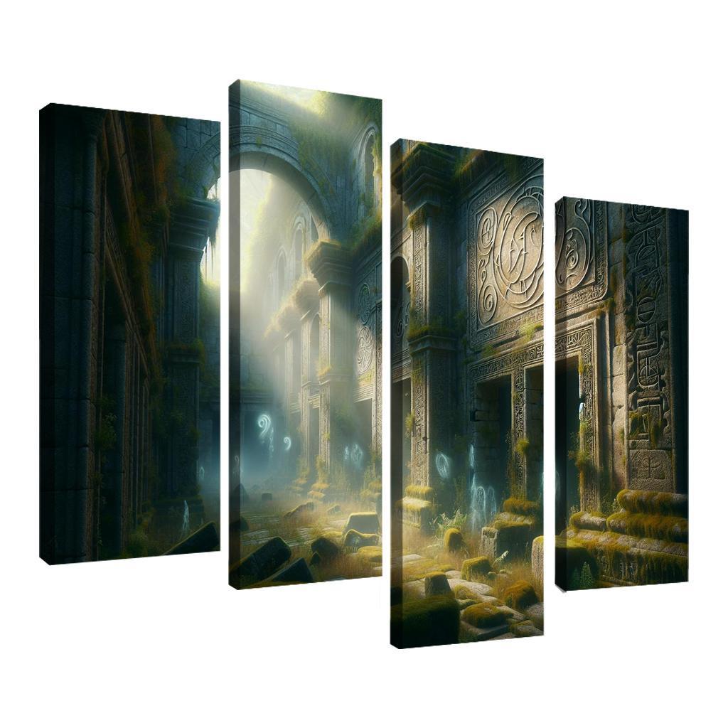 The Forgotten Realm 4 Piece HD Canvas Wall Art-Original Frame