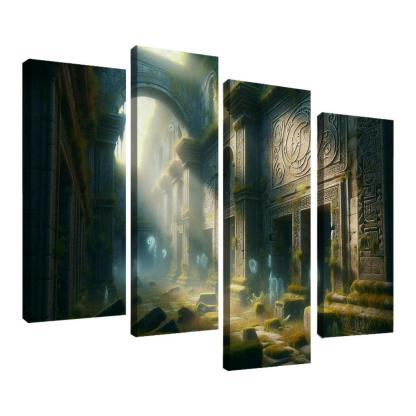 The Forgotten Realm 4 Piece HD Canvas Wall Art-Original Frame