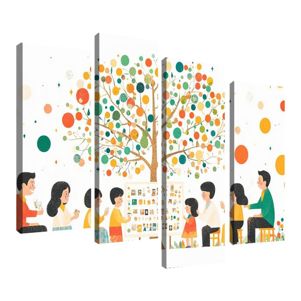 Roots Of Love A Mothers Family Tree Modern Paintings Frame
