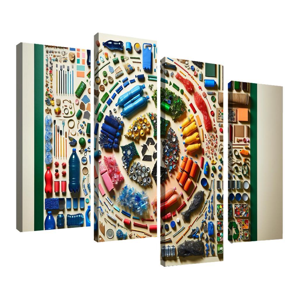 The Cycle Of Waste Advocating For A Circular Economy Multi-panel Paintings