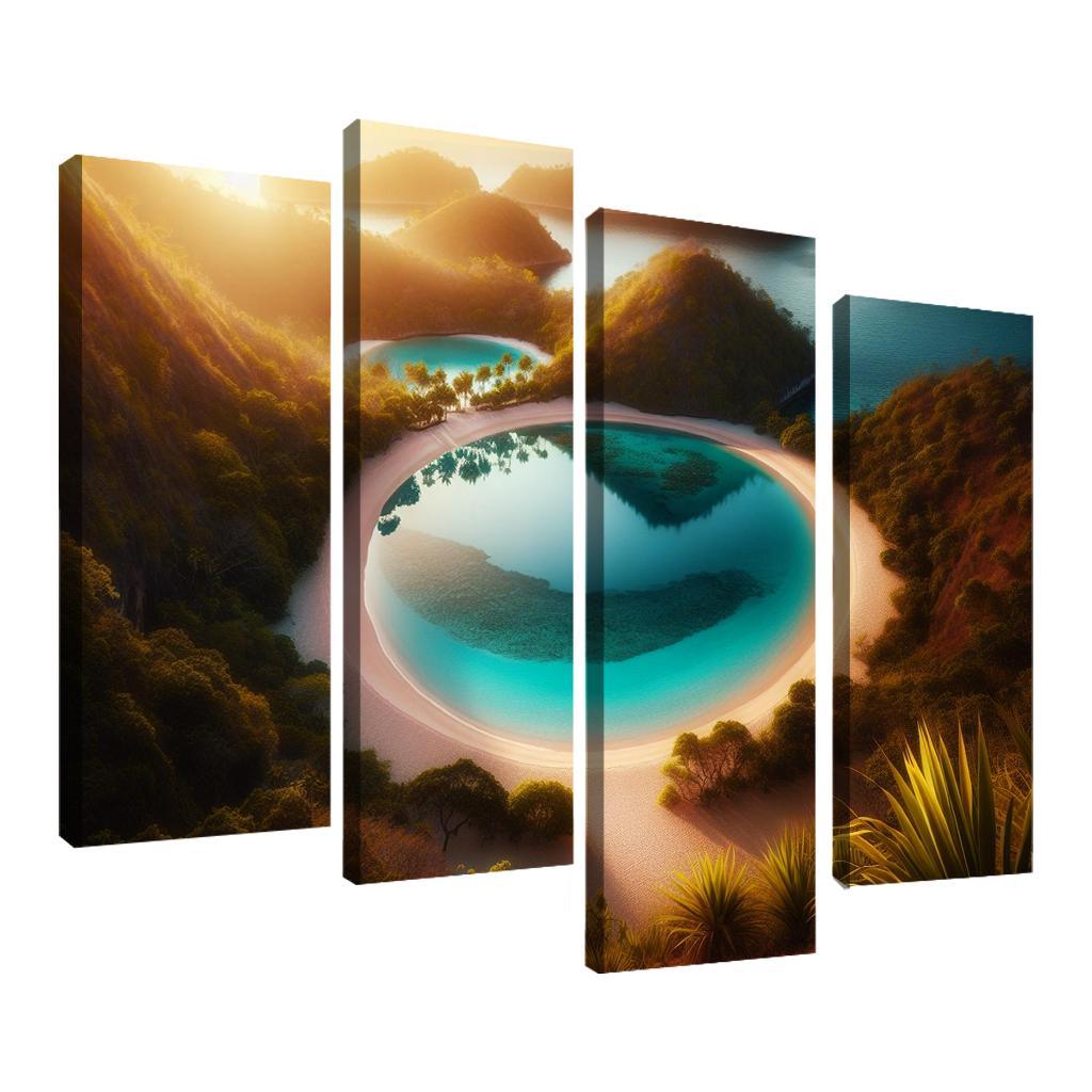 Lagoon Bliss Beach Premium Artwork Frames