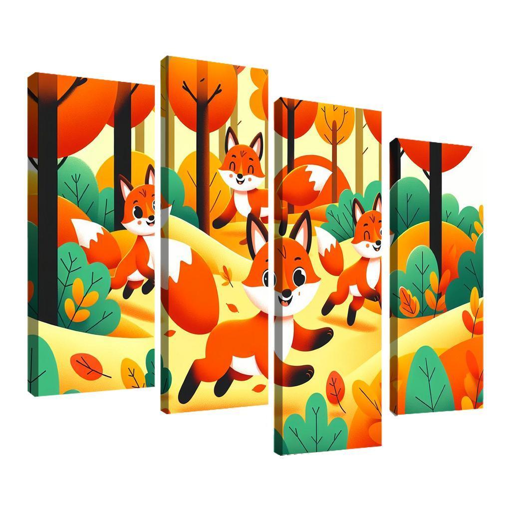 Fantastic Foxes - Forest Friends Framed Paintings